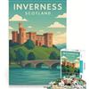JIANGENNF Puzzle da 1000 pezzi per adulti con poster di Inverness, Scozia, giochi per famiglie, divertimento in famiglia, regali per amici e parenti 50x75cm