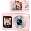 CAZSTYK Videocamera 4K 30FPS con doppio, WITHOUT MEMORY CARD, F WITHOUT MEMORY CARD | Messa a fuoco automatica con digitale 18X e porta ricarica tipo C per Vlog Travel Selfie Foto