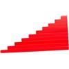 JWQFBC Aste Numeriche Educazione Precoce Sensoriale Da 1 a 10 Legno Bambini Aiuto Didattico Aste Matematiche per Bambini Dai 4 Ai 6 Anni, Rosso, Taglia unica bambino