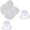 Finever - Correttore in silicone per capezzoli piatti invertiti con custodia trasparente, 1 paio