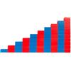 JWQFBC Aste Numeriche Educazione Precoce Sensoriale Da 1 a 10 Legno Bambini Aiuto Didattico Aste Matematiche per Bambini Dai 4 Ai 6 Anni, Blu Rosso, Taglia unica bambino