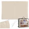 Relaxdays Tenda a Vela Rettangolare, Idrorepellente, Anti UV, Corde di Supporto, Terrazza e Giardino, LxP: 2x3 m, Beige