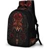 WECECE Zaino Scolastico Fox Bambino 9-12 Anni Borsa Scolastica Animal Fox Bambina Scuola Primaria Cartella Scolastica per Lezioni, Book Bag per Regalo Compleanno Gita e Viaggio