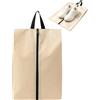 CAVIXO Buste porta scarpe in Oxford impermeabile, custodia organizer con cerniera antipolvere | Beige, accessori per palestra e viaggio
