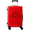 Kappa Trolley da Cabina 55x40x20 cm, Valigia Rigida in ABS con 4 Ruote Doppie e Lucchetto TSA, Bagaglio a Mano Leggero e Compatto per Ryanair, Wizz Air ed EasyJet 352F55W, Rosso
