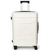 Kappa Valigia Rigida Bagaglio a Mano 55x40x20 cm, Trolley da Cabina in ABS con 4 Ruote Doppie, Lucchetto TSA, Leggera e Compatta, Adatta per Ryanair Wizzair EasyJet 352F53W, Bianco Sporco