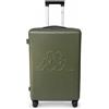 Kappa Trolley da Cabina 55x40x20 cm, Valigia Rigida in PC Policarbonato con 4 Ruote Doppie e Lucchetto a combinazione, Bagaglio a Mano Compatto per Ryanair, Wizz Air ed EasyJet 352F56W, Verde