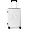 Kappa Trolley da Cabina 55x40x20 cm, Valigia Rigida in PC Policarbonato con 4 Ruote Doppie e Lucchetto a combinazione, bagaglio a Mano Compatto per Ryanair, Wizz Air ed EasyJet 352F56W, Bianco Sporco