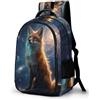 WECECE Zaino Scolastico Fox Bambine Scuola Primaria Borsa Scolastica Animal Fox 9-13 Anni Bambini Cartella Leggera Capiente, School Backpack per Rientro a Scuola Viaggio e Gita