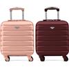 Flight Knight Set di 2 Valigie Rigide in ABS Leggere a 4 ruote - Bagaglio a mano approvato per oltre 35 compagnie aeree come British Airways, easyJet e dimensioni massime per Lufthansa 55x40x23cm