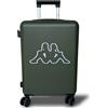 Kappa Trolley da Cabina 55x40x20 cm, Valigia Rigida in ABS con 4 Ruote Doppie e Lucchetto TSA, Bagaglio a Mano Leggero e Compatto per Ryanair, Wizz Air ed EasyJet 352F55W, Verde
