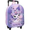 mybagstory - Zaino Trolley Kuromi 3D - Bagaglio a rotelle per bambini e bambine