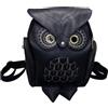 Goutdori Zaino con gufo, mini borsa da donna in pelle pu con zaino alla moda con gufo, nero