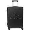 Kappa Trolley da Cabina 55x40x20 cm, Valigia Rigida in PC Policarbonato con 4 Ruote Doppie e Lucchetto a combinazione, Bagaglio a Mano Leggero e Compatto per Ryanair, Wizz Air ed EasyJet 352F56W, Nero