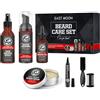 Dongcill 7 Pezzi Set per la cura della barba da uomo, regali di Natale per uomo | Cura Barba con shampoo per barba,balsamobarba, pettinebarba, spazzolabarba, penna fillerbarba