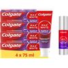 Colgate - Pack Maxwhite - Dentifricio MaxWhite Purple 4 x 75 ml + Siero viola