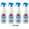 Beni Culinari 4 x Chanteclair Sgrassatore con bicarbonato sgrassatore da 700 ml spray detergente + portachiavi Beni Culinari