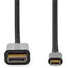 Nedis Adattatore USB-C Nedis - USB 3.2 Gen 1 - USB-C maschio - DisplayPort maschio - 4K@60Hz - 2,00 m - Rotondo - Placcato oro - PVC - Nero - Etichetta