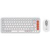LOGITECH Keyboard and Mouse Combo - Wireless - Logitech - Pop Icon - AZERTY - White