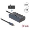Delock USB 10 Gbps Hub mit 4 Type-C Ports davon 3 x Datenport+ 1 Daten und PD