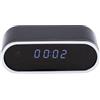 Jectse Orologio con Telecamera WiFi FHD, Telecamera di Sicurezza Wireless per Interni con Display Dell'ora a LED e Rilevamento del Movimento, Obiettivo Grandangolare da 130 Gradi, per