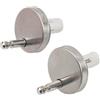 Tufgo Set di 2 fissatori per cerniere in acciaio inossidabile per WC sospesi e WC a parete (Larghezza 45 mm)