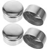 TOBBOMEY Tappi per corrimano per scale, 4 pezzi, in acciaio inox, facili da installare, diametro 50 mm, per scale portico, tappi di tenuta in metallo