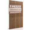 RMF PRO Pannelli Decorativi Per Parete in Legno Naturale 120x60, Teak - Pannelli Fonoassorbenti Decorativi con Assorbimento Acustico, Decorazioni Parete Interni - Pannelli Legno per Pareti