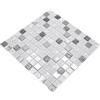 conwire Piastrella a mosaico traslucida in acciaio inox bianco mosaico di vetro cristallo acciaio bianco vetro per parete bagno WC doccia cucina specchio piastrella rivestimento vasca bagno rivestimento