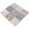 conwire Piastrella per mosaico, quarzite, pietra naturale, quarzite, beige, grigio, per pavimenti, pareti, bagno, WC, doccia, cucina, specchio per piastrelle, rivestimento per vasca da bagno, mosaico