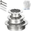 Generic Griglia Aerazione Tonda in Acciaio Inox, 50 60 80 100 120 150 180 200mm Griglia Presa d'aria Muro, Copertura di Ventilazione per Garage, Bagno, Cucina, Camino(70mm/2.75in)