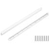PATIKIL 4pz Guide Scorrevoli da 9 Pollici Guide in Plastica Bianco | Montate sui Lati, con Viti di Montaggio, per Armadietto/Cassetto/Comodino/Tavolo/Armadio