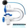 Generic Sifone condensa da 3/4, sifone condensa da 3/4 di pollice con spazzola | per la pulizia, connettore per tubi, trappola a U trasparente AC, kit di pulizia dello scarico per drenare efficacemente la