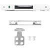 WPKD BLUEIY Serratura per Porta Scorrevole, Guscio in Acciaio Inossidabile Porte Scorrevoli in Vetro Finestra Chiusura con Gancio Laterale con Accessori in Lega di Zinco Serrature
