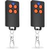 LUIRSAY AAM0121 - Telecomando per cancello, compatibile con SCS Sentinel, 433,05-434,79 MHz, 4 canali, codice segreto girevole e portata 50 m, colore: arancione