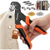 Preciva Kit Occhielli 6/10/12 mm, Pinza Occhiellatrice con Punzone | 440 pezzi occhielli metallici con rondelle, inze per occhielli - teste intercambiabili, per teloni pvc, banner e tessuti