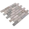 conwire Piastrella per mosaico, quarzite, pietra naturale, quarzite, beige, grigio, per pavimenti, pareti, bagno, WC, doccia, cucina, specchio per piastrelle, rivestimento per vasca da bagno, mosaico