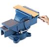 Ejoyous Morsa da Banco Girevole 360° con Ganasce 127 mm in Ghisa | Ganasce in Acciaio, Serraggio dei Pezzi, Incudine Inclusa, Scanalature a Diamante, Fissaggio Pezzi, in Officina