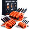 PRESCH Morsetti a molla 4x50mm, 4x65mm, 4x75mm Set 12 pz. | Morsetti piccoli rinforzati in fibra di vetro con impugnature gommate - Presa sicura grazie alle ganasce con motivo a croce