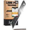ToolTopia Lame per Cutter 18 mm - 60 Lame Universali di Ricambio in Acciaio SK5 per Taglierini e Coltelli da Moquette Segmentate Extra Affilate per Tagli Precisi e Molteplici Applicazioni