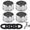 Tuwonwa 4PCS Regolatore di Flusso M24, Aeratore Rubinetto M24 per Cucina e Bagno con Flusso 5L/min,Inserto Filtro per Rubinetto con Filettatura Esterna, Acciaio Inox e ABS, Silenzioso ed Efficiente