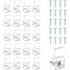 Gosknor 20pz Clip Supporto Specchio, Clip Specchio Plastica Alta Qualità Montaggio a Parete con 20pz Viti Ganci Specchio Clip Montaggio Specchio Kit Ferramenta per Montaggio Specchio Vetro Specchio