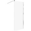 Beliani Box Doccia in Vetro Temperato Divisorio Senza Porta argento 80 x 190 cm