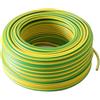 MANAX Cavo di messa a terra, 25 m, 6 mm2, H07V-K, 1 x 6 mm², flessibile, in rame, per impianti PV, linea di alimentazione solare, linea di cablaggio in PVC, filo fine, verde, giallo