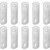 DTGN -10pz- Piatto Dritto Supporto Piastra 30x8x0,8mm(LxHxT Argento Tono | Bretella Piastra, Inossidabile Acciaio, Buono per Mobili Riparazione