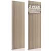 RMF PRO Set 2 Pannelli Decorativi Per Parete in Legno Naturale 240x60, Rovere Chiaro - Pannelli Fonoassorbenti Decorativi con Assorbimento Acustico, Decorazioni Interni - Pannelli Legno per Pareti