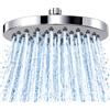 TANIASHOP Soffione Doccia Tondo Ø20 cm Cromato in ABS ad Alta Pressione con Getto Pioggia, Ugelli in Silicone Anticalcare, Testa Orientabile 360°, Inclinazione Regolabile 15°, Attacco Femmina Universale G1/2