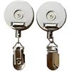 QIXIAOHANNN Gancio adesivo retrattile con clip e cavo estensibile da 60 cm（2pcs） | Adatto per asciugamani da bagno; ideale per superfici lisce