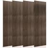 RMF PRO Set 4 Pannelli Decorativi Per Parete in Legno Naturale 240x60, Fumo Chiaro - Pannelli Fonoassorbenti Decorativi con Assorbimento Acustico, Decorazioni Interni - Pannelli Legno per Pareti