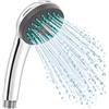 TANIASHOP Soffione Doccia Doccetta ad Alta Pressione Ø8 cm in ABS Cromato, Universale G1/2, Ugelli in Silicone Autopulenti, Bagno e Doccia
